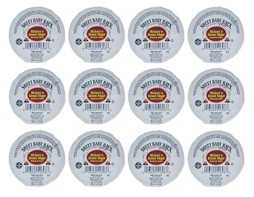 Sweet Baby Ray's Hickory Brown Sugar Barbecue BBQ Sauce 1.5 oz Dipping Cup | Gluten-Free | Kosher | Made In America | 12 Pack