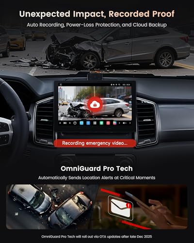 Image of P10 9 inch CarPlay Screen for Car, Wireless CarPlay & Android Auto GPS Navigation, Built-in 4G LTE, Up to 30-Day Parking Monitor, Remote Live View, Dual 1080P Dash Cam, QLED Display, ChatGPT & Gemini AI