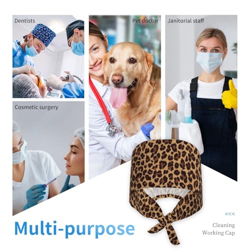 Image of Unisex Adjustable Surgical Sweatband - Elastic Bandage Cap - Scrub Caps for Nurse Working Cap