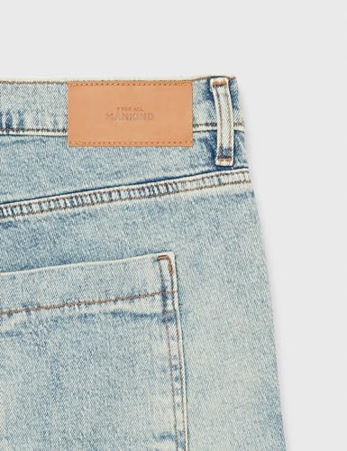Jeans bleu clair avec poches cargo latérales amples et confortables
