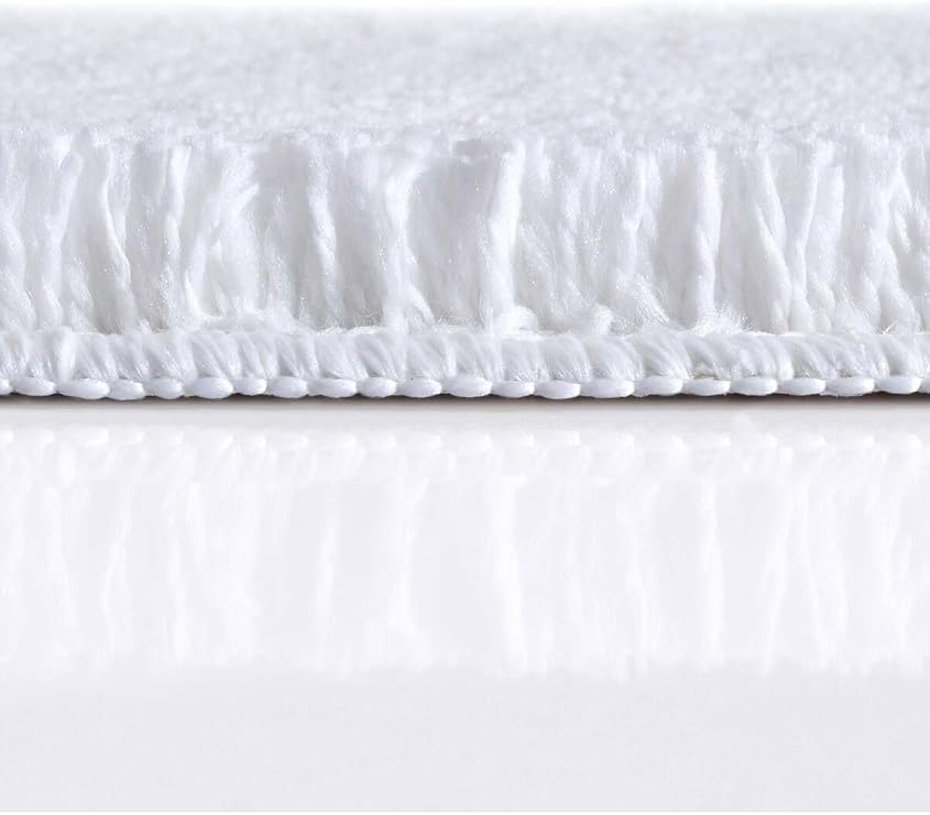 Mino Kaydırmaz Taban Beyaz 2'li Banyo Paspası 60 x 100-50 x 60, Beyaz