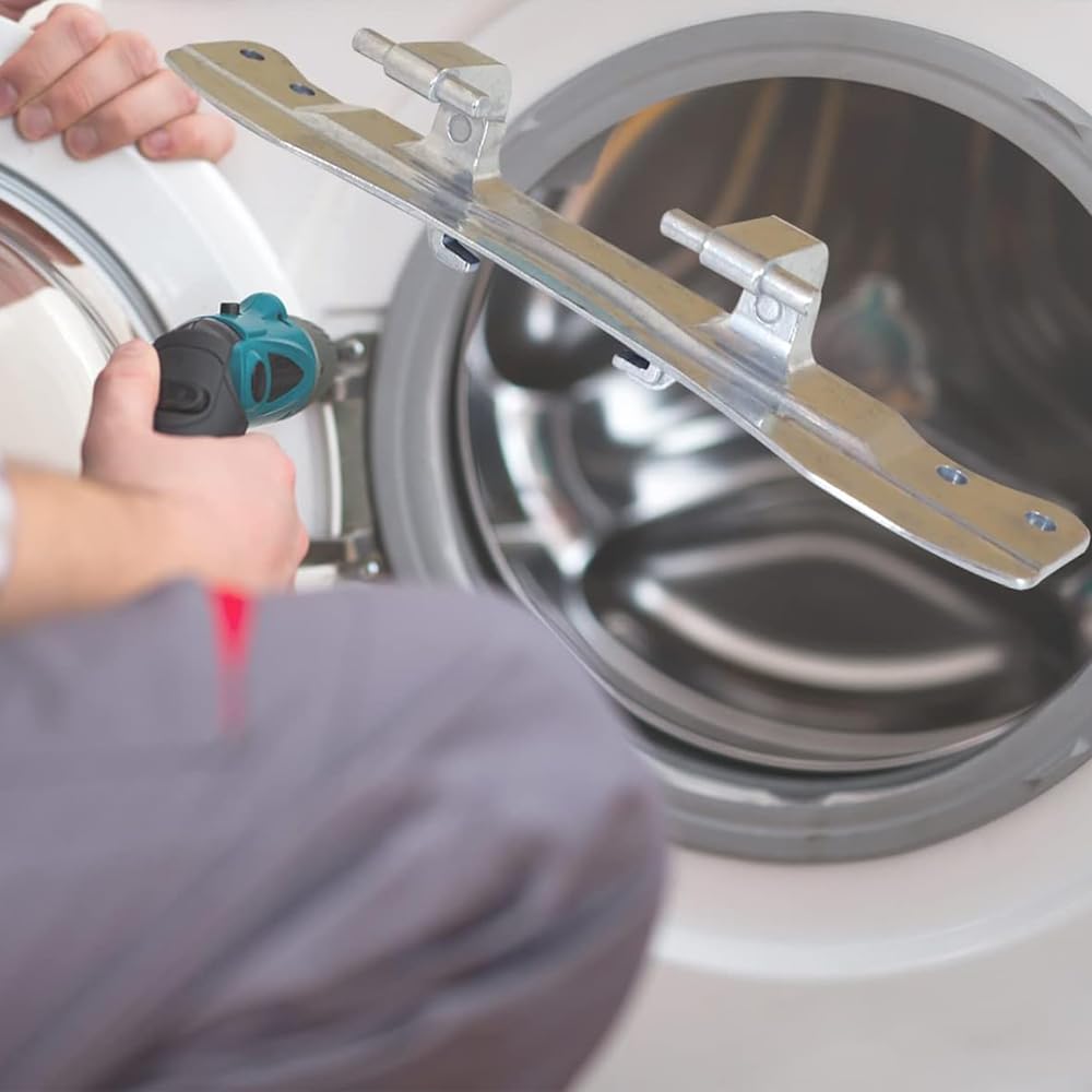 Türscharnier für Trockner, Waschmaschine und Waschmaschine, kompatibel mit W10208415, WPW10208415, 1872427, AP6017115, PS11750410, 2 Stück