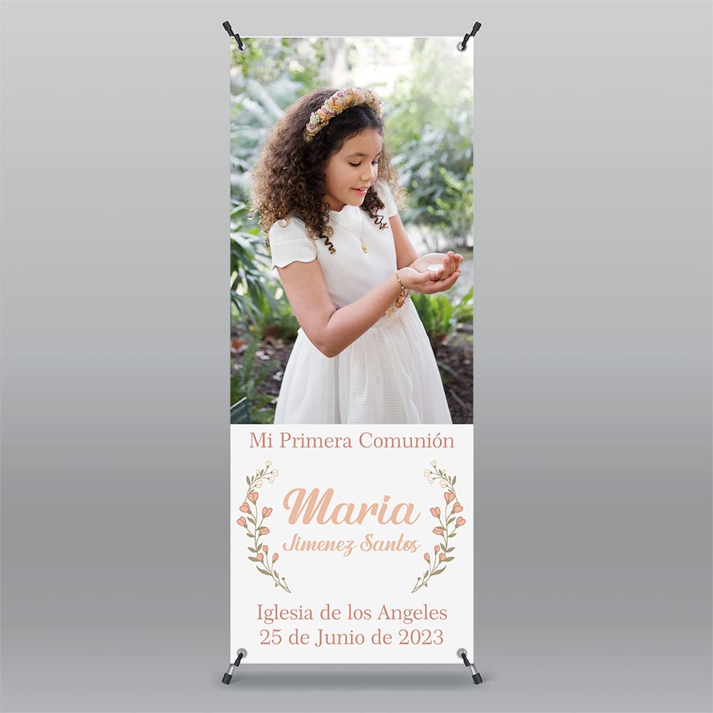 Photocall Comunion Niño y Niña Cartel Personalizado XBanner 70X180