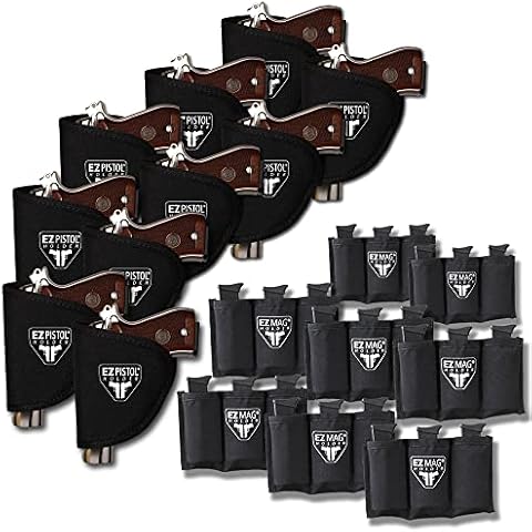 EZ Pistol Holder Value Pack - 10 Pistol Holders and 8 Magazine Holders Cover