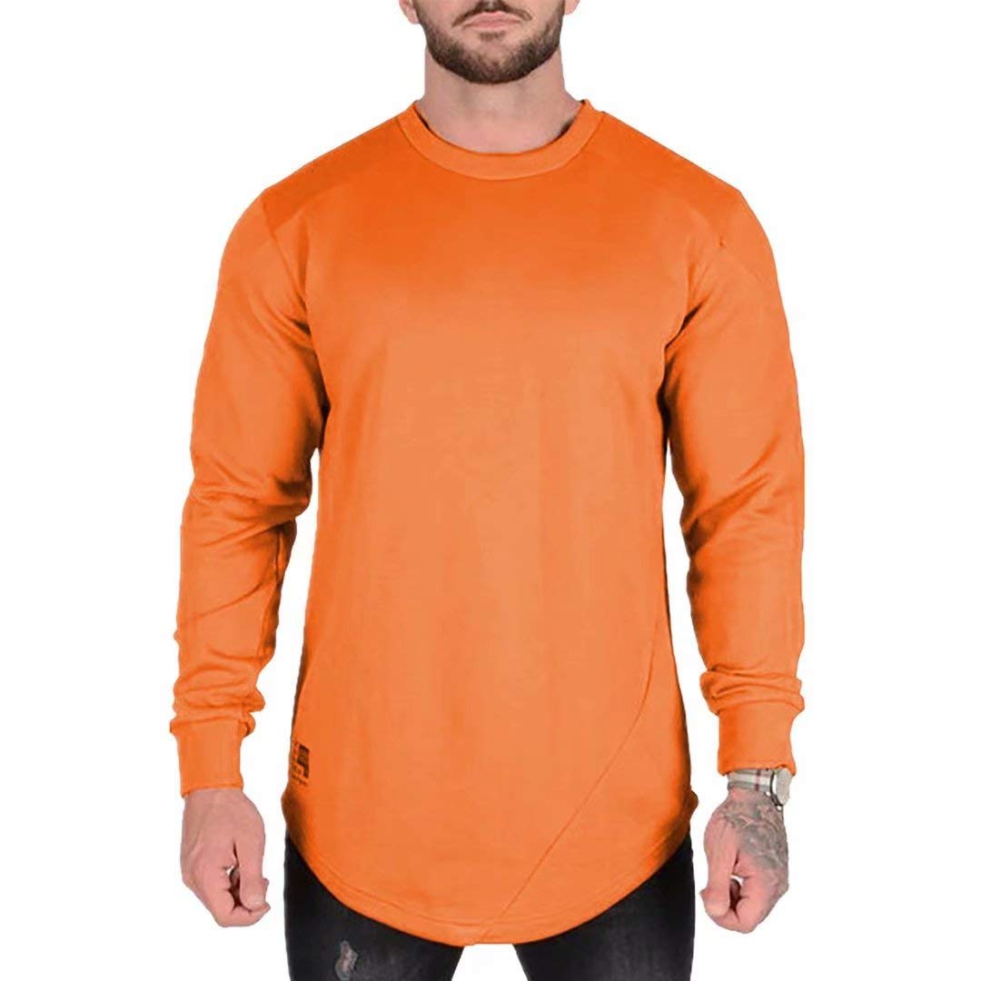 Active フィットネス長袖シャツ Sサイズ 黒/オレンジ Active フィットネス長袖シャツ Sサイズ 黒/オレンジ Active