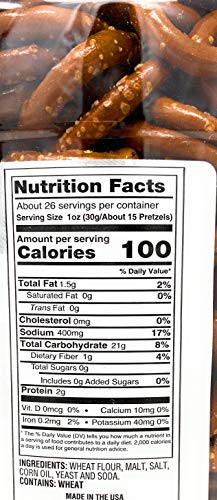 Wege Circle Pretzel O's, Round Salted Pretzels, 28 Ounce Barrel #TOP2