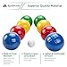 ApudArmis 90mm Bocce Balls Set, Lighter Outdoor Bocce Game for Backyard/Lawn/Beach - Set of 8 Soft PE Balls & 1 Pallino & Nylon Carrying Case & Measuring Tape for Kids Teens Beginners