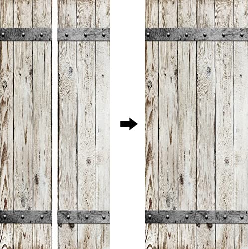A.Monamour Türtapete Selbstklebend Türfolie Türposter 3D Holz Mit Metall Beschaffenheits Hintergrund Vinyl Folie Türdeko Tapete Wandbild Türaufkleber Türtattoo 90x200cm