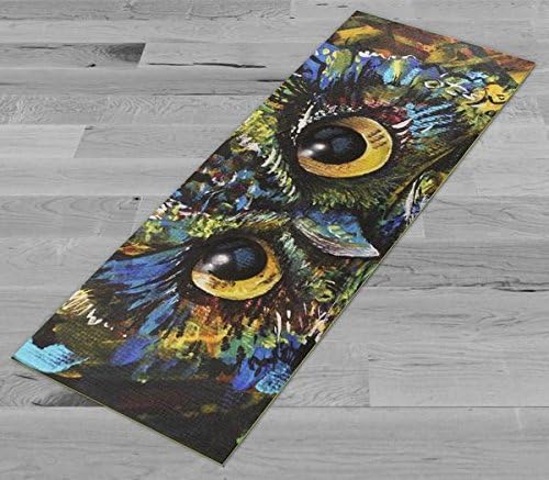 Abstract Owl - Original Artwork 72x24 in Yoga Mat/Pilates Mat, 1/8 in Thick