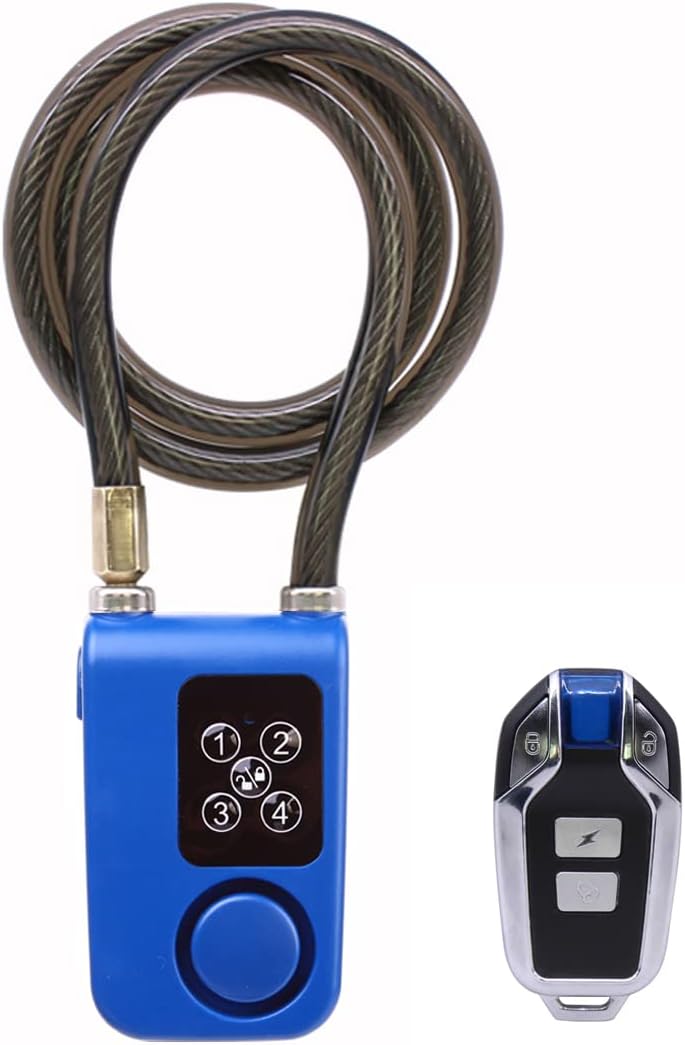 – Mengshen Bike Alarm Lock Wireless Anti-Theft Burglar for Bicycle IP55 | Wireless Anti-theft, 31 Inch Cable Length, IP55 Waterproof, Remote Control Included