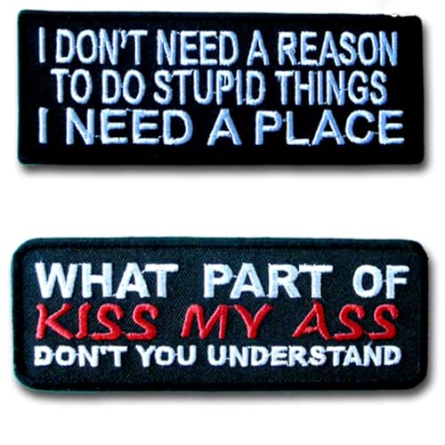 2 pcs. Funny Biker Saying Patch Set – I Don’t