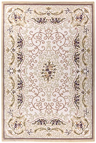 Teppich aus 55% Polypropylen / 45% Polyester; maschinell gewebt | Größe: 57 x 90 cm; Farbe: Beige | THEKO die markenteppiche - Provence