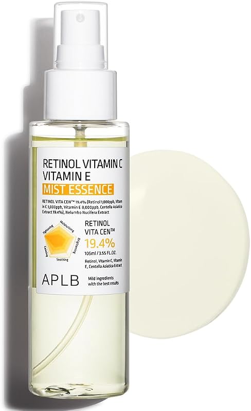 Bruma facial APLB RETINOL VITA CEN™ 19,4% com retinol, vitamina C, vitamina E e centella asiática, 105 mL