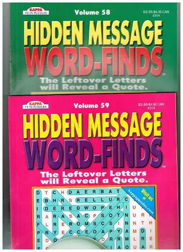 Hidden Message Word-Finds Set of 2, Volumes may vary (See Seller Comments for Volumes) by Kappa