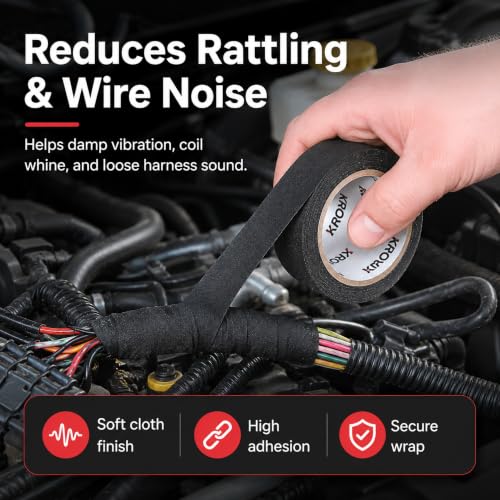 Image of Black Fabric Wire Harness Tape