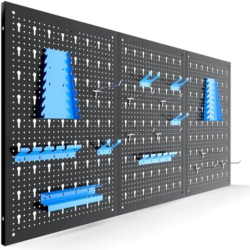 Arebos Pared de herramientas de 3 piezas perforada para taller, j...
