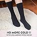 LIXIA Womens Thin Merino Wool Crew Socks Warm Breathable Winter Boot Liners Cozy Thermal Casual for Dress Trousers(3 Pairs - Brown)
