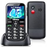 Telefono Cellulare per Anziani 4G, 2.4" Grande Schermo Orizzontale, Nero