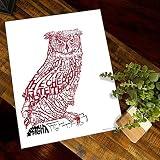 Temple Owls Word Art - Unframed 16x20 - Handwritten with the Fight Song - Temple University Gifts & Decor