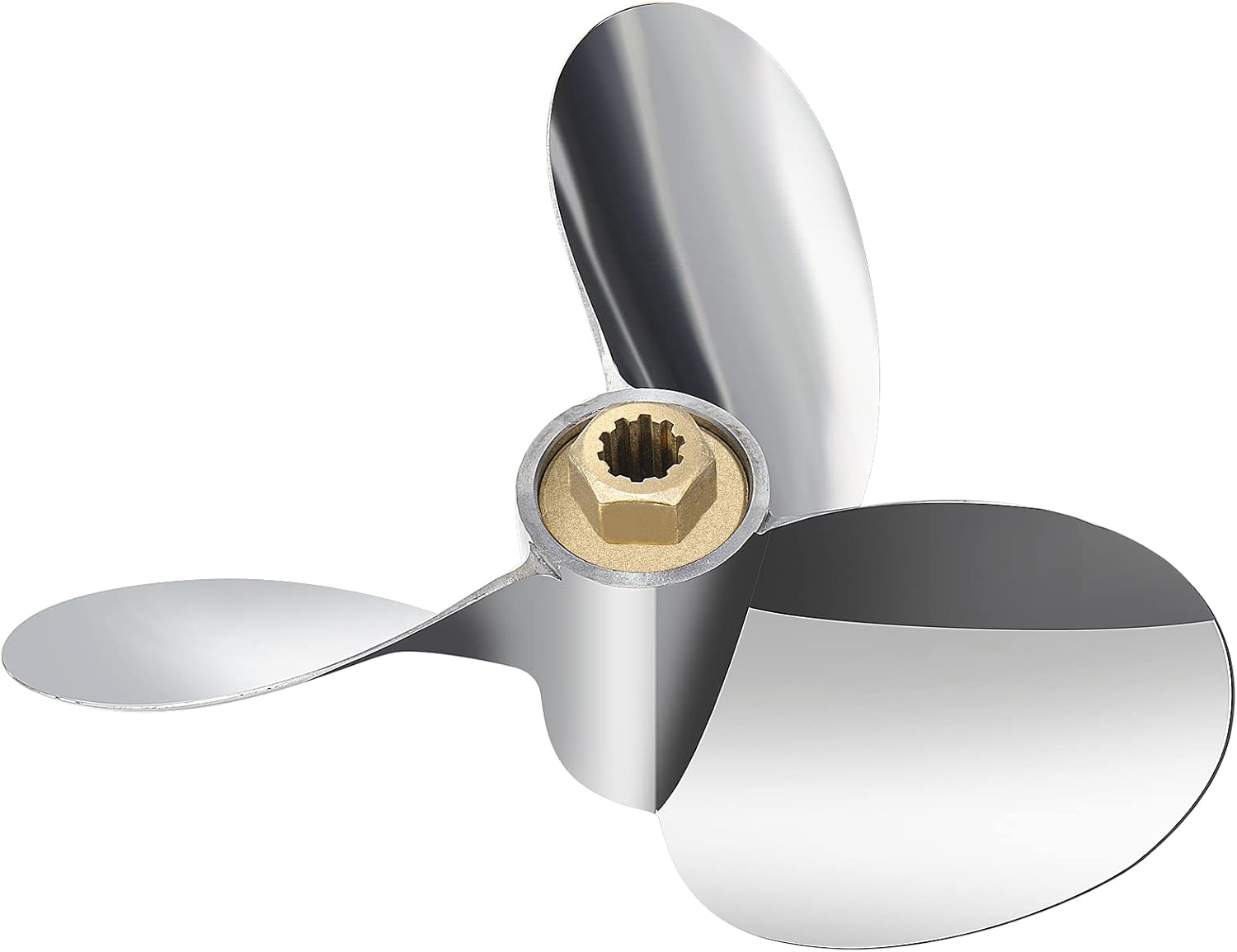 10.38 x18p Chopper | 48-43592A61 Upgrade Stainless Steel Outboard Propeller fit Yamaha Motos 20-30 hp,Mercury Chopper II Racing Prop, 10 Spline Tooth hub Kits Installed, Rh