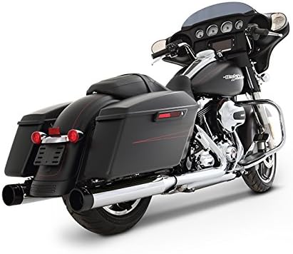 Rinehart Slip-On Mufflers - Dual Slip-Ons/Chrome/Black End Caps (4 Mufflers) by Rinehart Racing