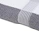 Gözze - New York Streifen Duschtuch, Weich und saugfähig, 100% Baumwolle, 70 x 140 cm - Anthrazit/Weiß/Silber