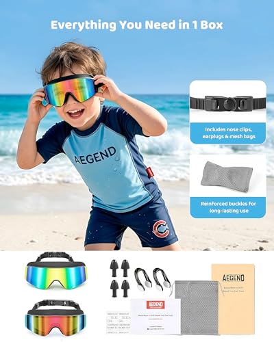 27% Off Aegend Kids Swim Goggles 2 Pack – UV Protection - Image 7