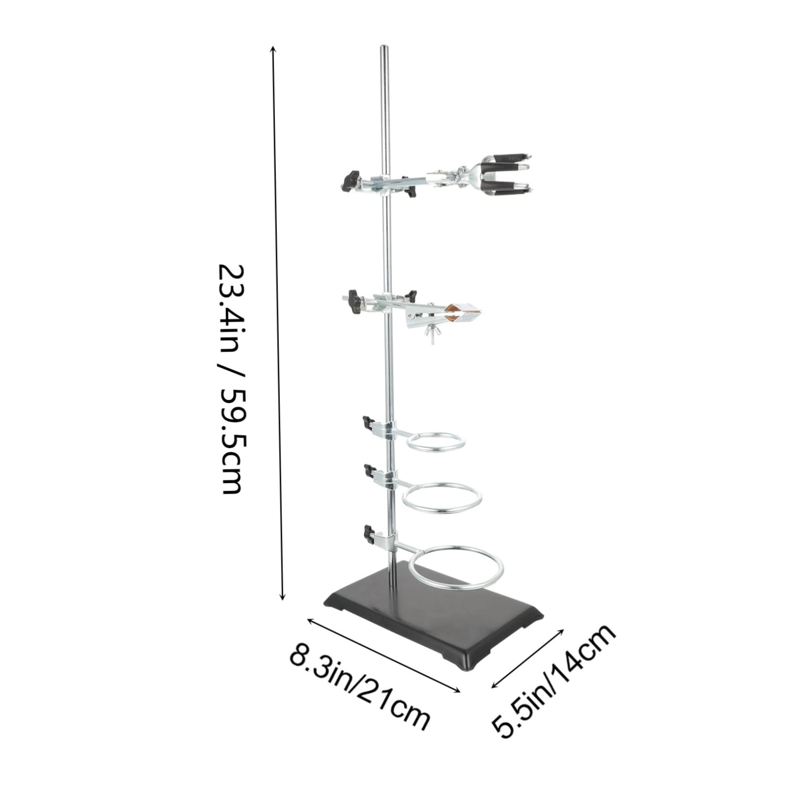 60cm Laborständer aus Eisen mit 1 Stützstange und 6 Halterungen
