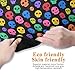 ALAZA Colorful Skull Pattern Yoga Mat Non Slip Fitness Exercise Mat, Workout Mat for Yoga, Pilates and Floor Exercises