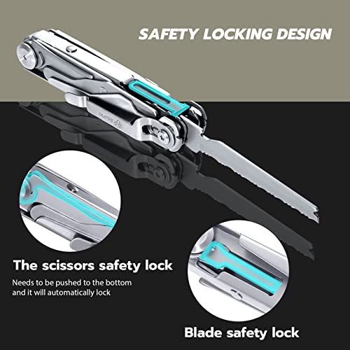 Father's Day Gifts For Dad Form Daughter Son Wife, 9 In 1 Multitool Pocket Knife Men, Survival Multi Tool With Scissors And Window Breaker, Small Folding Tactical Utility Tool For Fishing, Work #TOP1