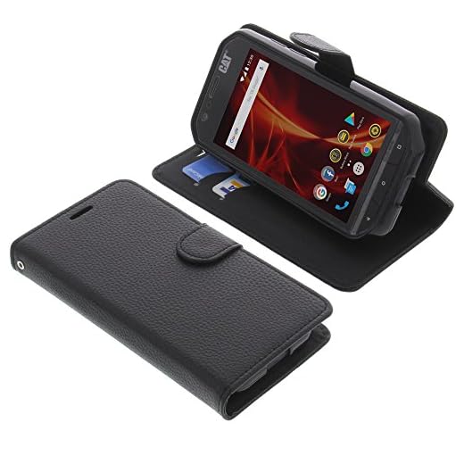 foto-kontor Tasche kompatibel mit CAT S31 Book Style schwarz Schutz Hülle Buch