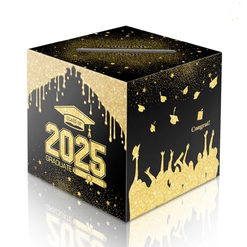 Linelglobal 2026 Graduation Gift Bag with Tissue Paper Large Congrat Grad 15.7" Black