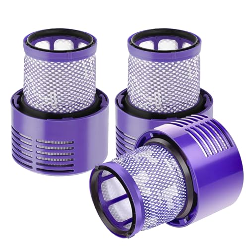 Image of Replacement Filters Compatible with Dyson V10, 3-Pack Washable & Reusable for V10 Cyclone Animal Absolute Total Clean SV12, Part 969082-01, High Suction Performance for Pet Hair & Dust