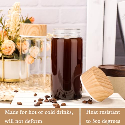 6 Pack of Reusable 10oz Glass Bottles for Juicing, Drinking, and Storage - Airtight Wide Mouth Milk and Water Jars with Lids - Image 5