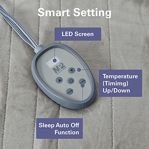 Electric Blanket Queen Size With Dual Control, Soft Fleece, Large Bed Sized Heated Blankets, Machine Washable, Pre-Heat, 20 Heating Levels & 10 Hours Auto Off, Ul Certified | 84X90 Inch #TOP4