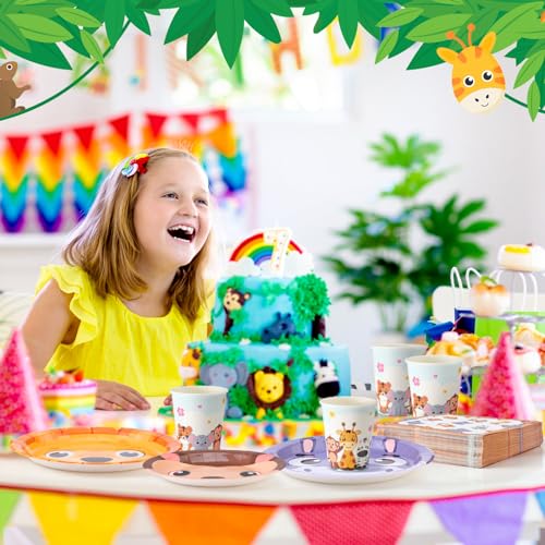 Weekgrat YOA-WEEKGRAT-170 180 Pcs Animal Plates And Napkins Party Supplies Tableware Set thumb #3