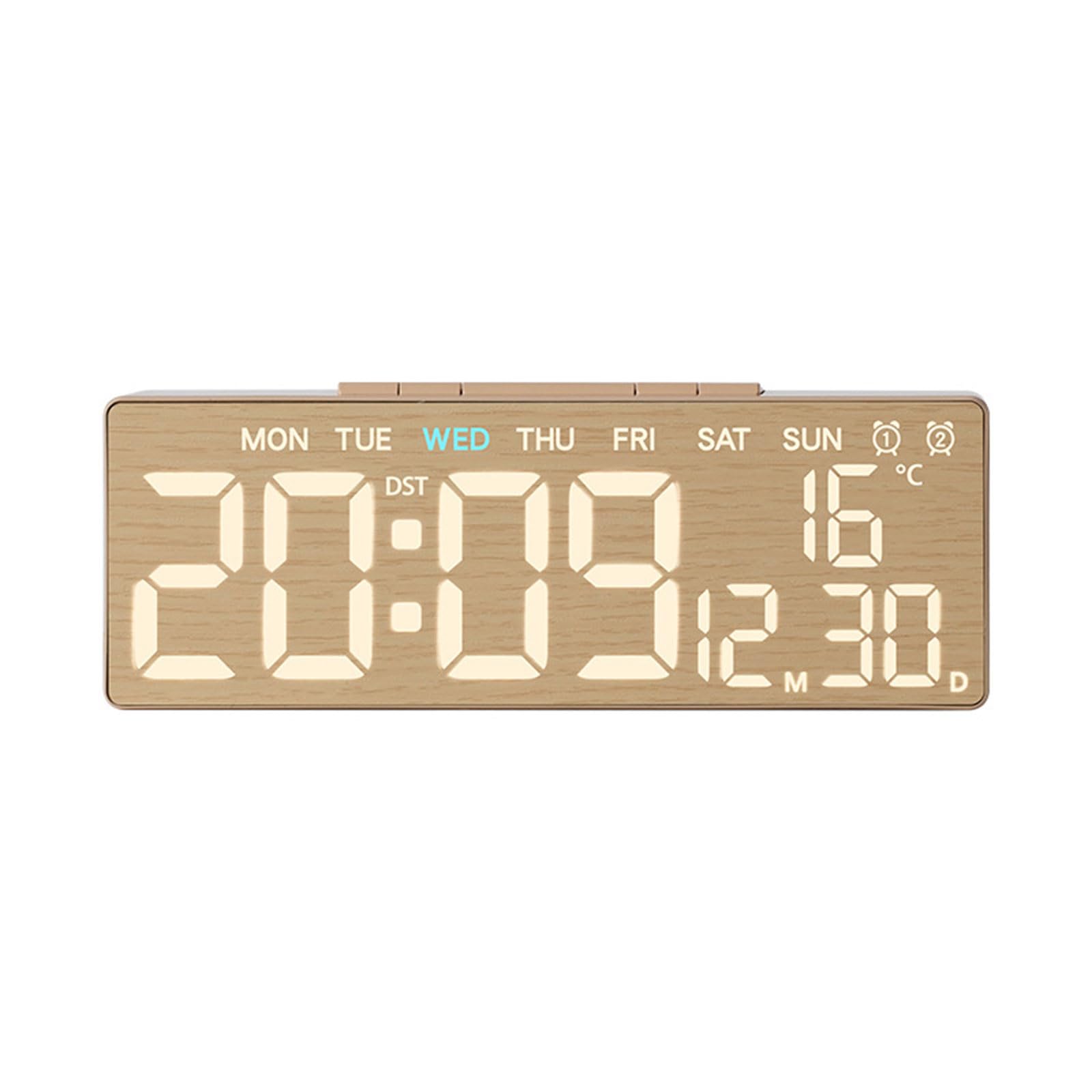 carotoe Alarm Clocks for Bedroom Living Room Digital Clock Night Light Digital Alarm Clocks with Day of Week Date Desk Clock LED