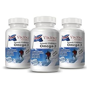 Icelandic Fourmula Quadruple Strength Omega-3 Fish Oil 3000mg High DHA & EPA – 3 Pack