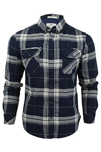Crosshatch - Camicia da uomo a maniche lunghe, in