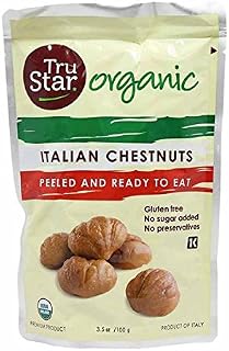 TruStar Organic Italian Chestnuts Gluten Free - No Sugar Added - No Preservatives - Ready To Eat - Kosher - 4 Pack