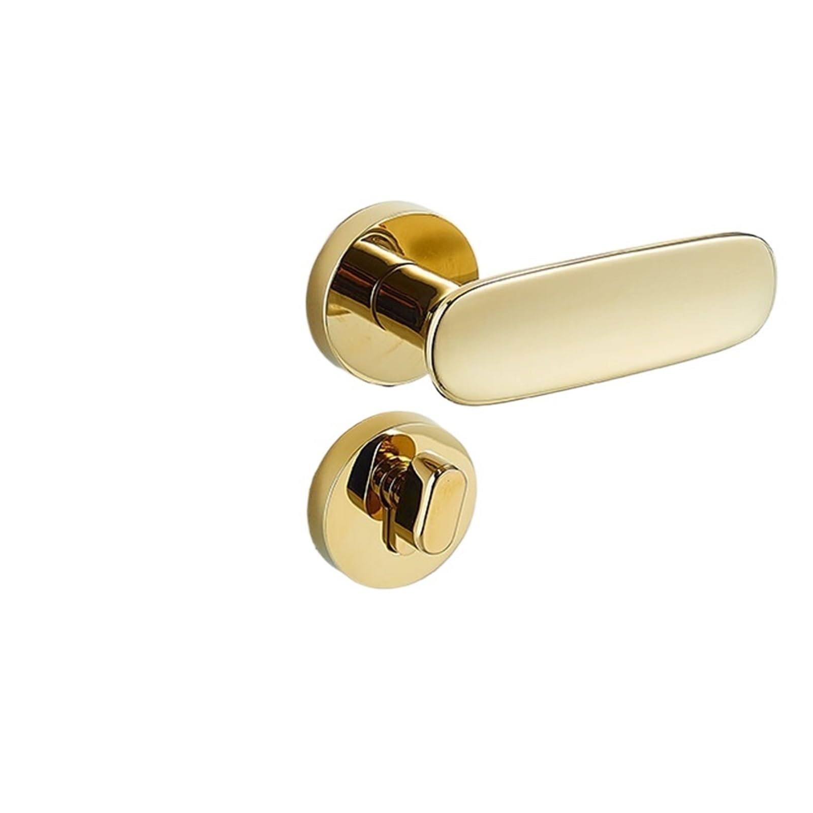 NYRXRYTCA Indoor Door Lock Household Lock Solid Wood Golden Bedroom Door Lock Silent European Style Magnetic Split Lock(Golden)