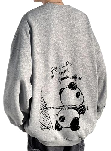 [Bligo] �H�� ���� �g���[�i�[ �����Y �傫���T�C�Y �p�[�J�[ T�V���c �J�W���A�� �l�C ���n ���� ������� �X�g���[�g�n �I�[�o�[�T�C�Y �y�� �_�炩�� �g�b�v�X �H�~�p Light Gray-5XL