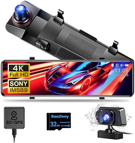 Amazon | ドライブレコーダー ミラー型 【2024新モデル・4K画質】 前後 