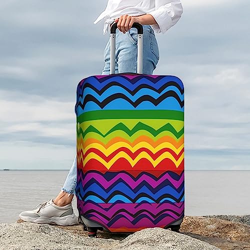 Luggage Cover Gay Pride Rainbow Pattern Travel Luggage Covers Thicker Elastic Suitcase Cover Dustproof Baggage Cover Scratch-Resistant Suitcase Cover Protector Fit 18-32 Inch Luggage Medium2