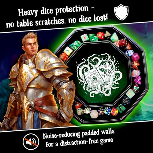 Bac à dés pour jeux de rôle D&D et JDR de table avec couvercle 20cm - 6