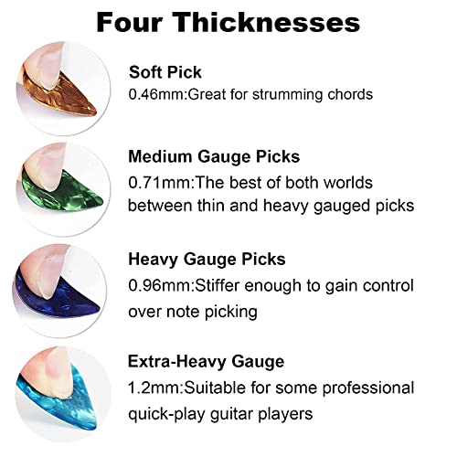 Kafeiya Lot de 16 Médiators pour Guitare,Guitare en Celluloïd Pick Guitare,avec Boîte en Métal,0,46 /0,71/0,96 /1,2 mm… - Les Beatles, Paul McCartney, John Lennon, RIngo Starr, George Harrison Kafeiya Lot de 16 Médiators pour Guitare,Guitare en Celluloïd Pick Guitare,avec Boîte en Métal,0,46 /0,71/0,96 /1,2 mm… – Image 4