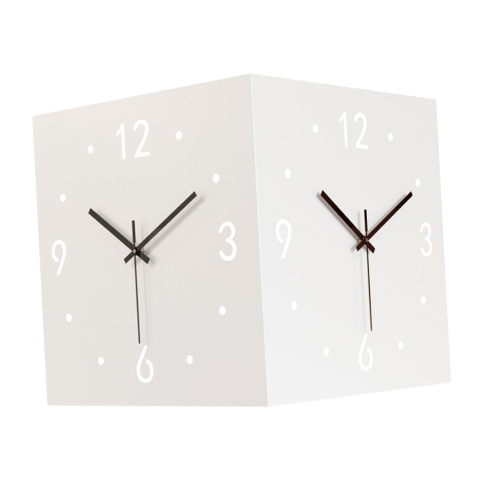 TWISAXC Wall Art Decoration Modern Hanging Clock Captivating Double Sided Clock Elegant Addition To Any Silent Square Decorative With Light Sensor