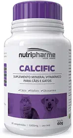 Nutripharme Suplemento Vitamínico Mineral Calcific 1000 Mg Para Cães E Gatos - 60 Comp