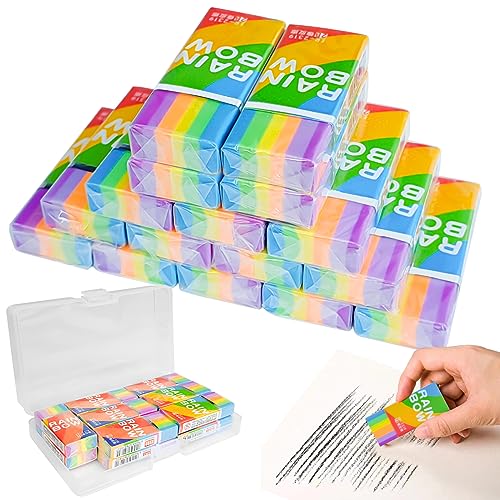 JIANTA Gomme 24 Pezzi per Cancellare, Gomme Colorate per Disegno Scuola Ufficio, Regali per Bambini (JT BG015 24 EU