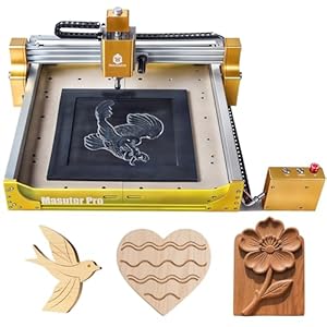 CNC Router Machine，CNC 4080 pro Router Kit GRBL Double Y-axis with dust cover, spindle motor 775 high power, XYZ Working Area with Wood Acrylic Aluminum Carving Cutting (golden, 29” x 25”x 13”)